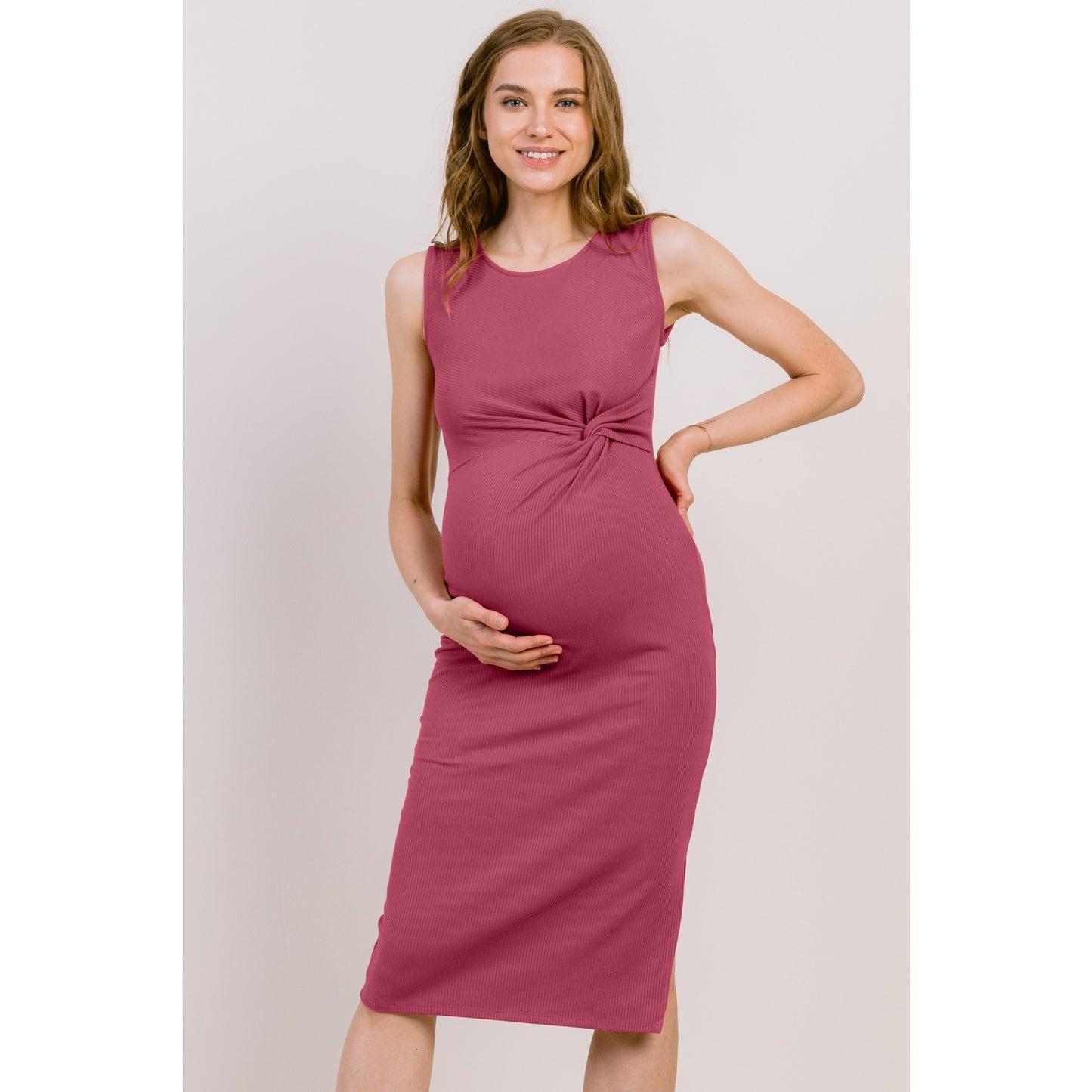 Ribbed Twist Detail Front Maternity